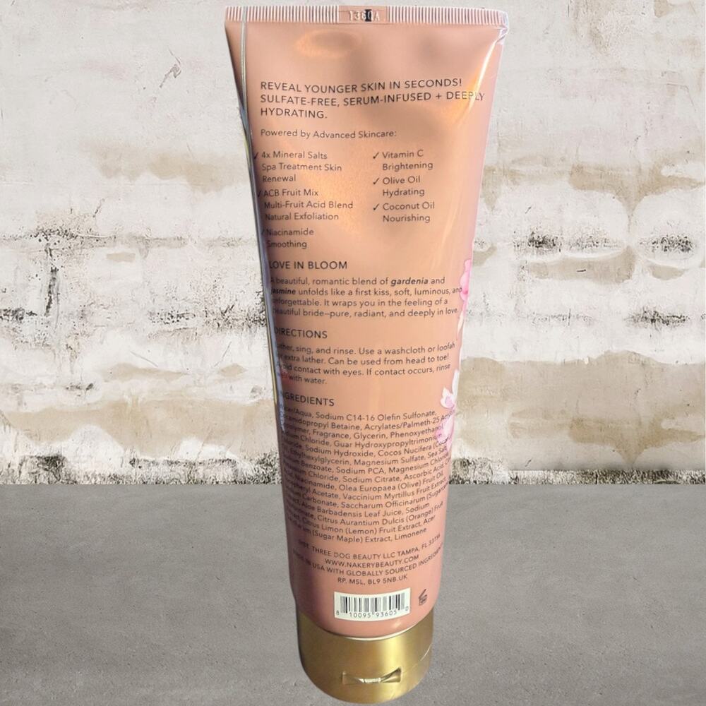 Nakery $25 SkinFirm Body + Hair Wash in Love In Bloom NEW - Picture 3 of 3